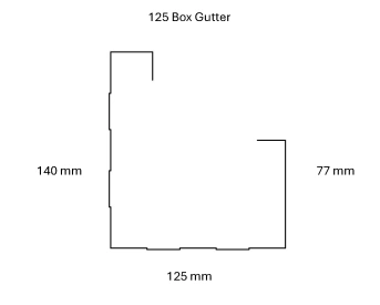 Diagram for 125mm Box Gutter
